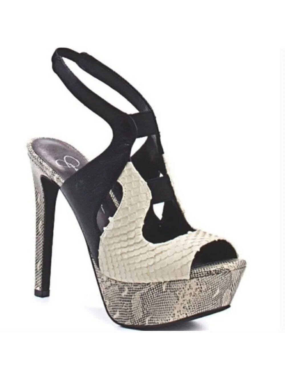 Jessica Simpson Bendie Stiletto Platform Snakeskin Heel
